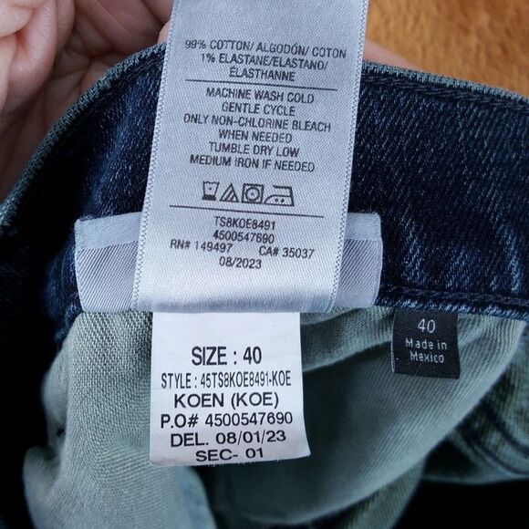 JOES Jeans Mens Size 40 Dark Wash Slim Tapered Stretch THE DEAN KOEN $208 - Picture 4 of 10